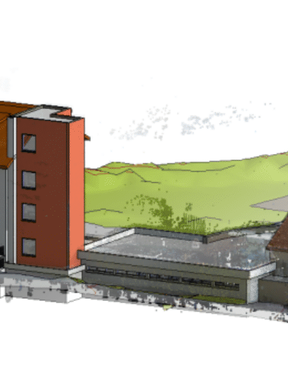 Relevé 3d extension bâtiment recoba