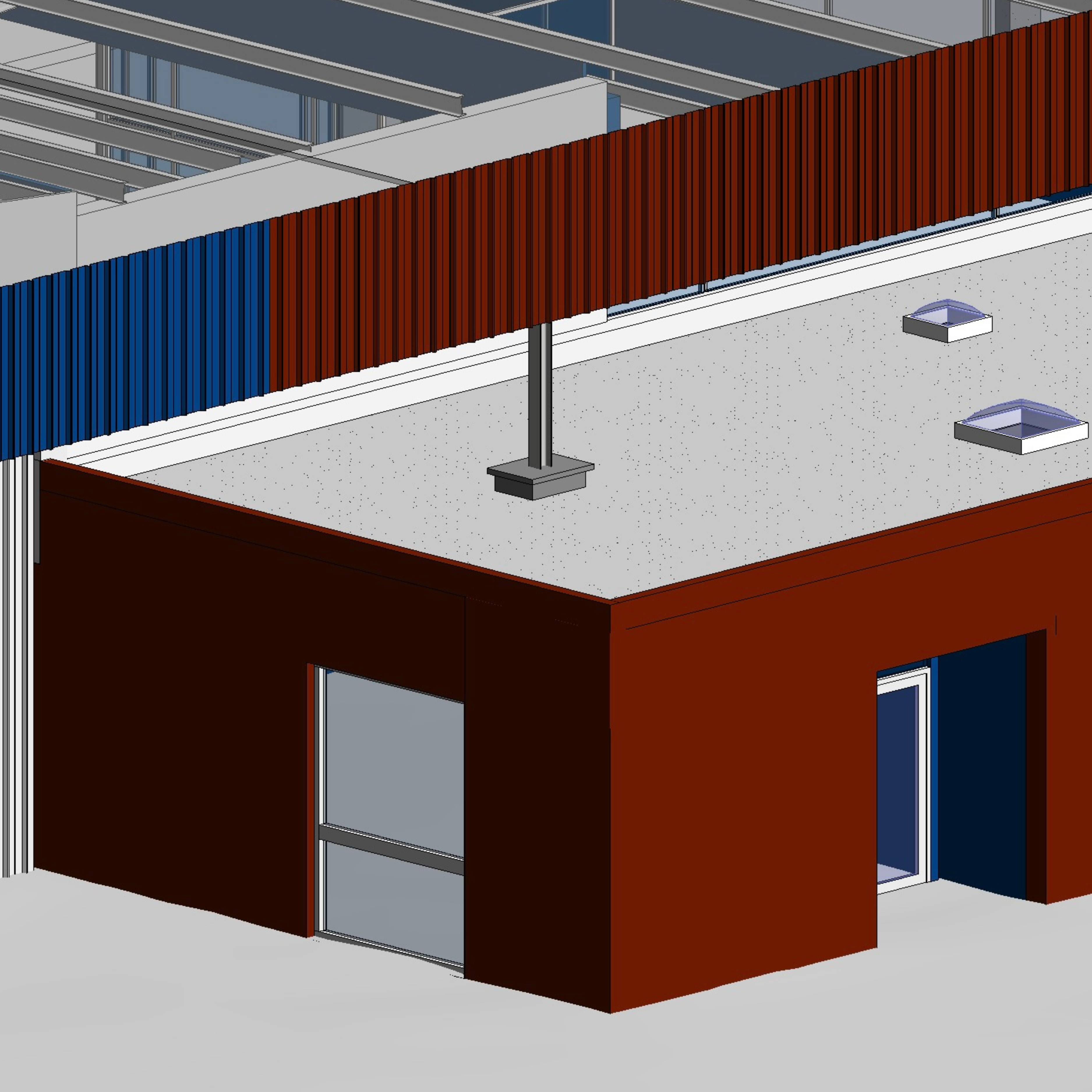 Modélisation 3D Colruyt zoom entrée