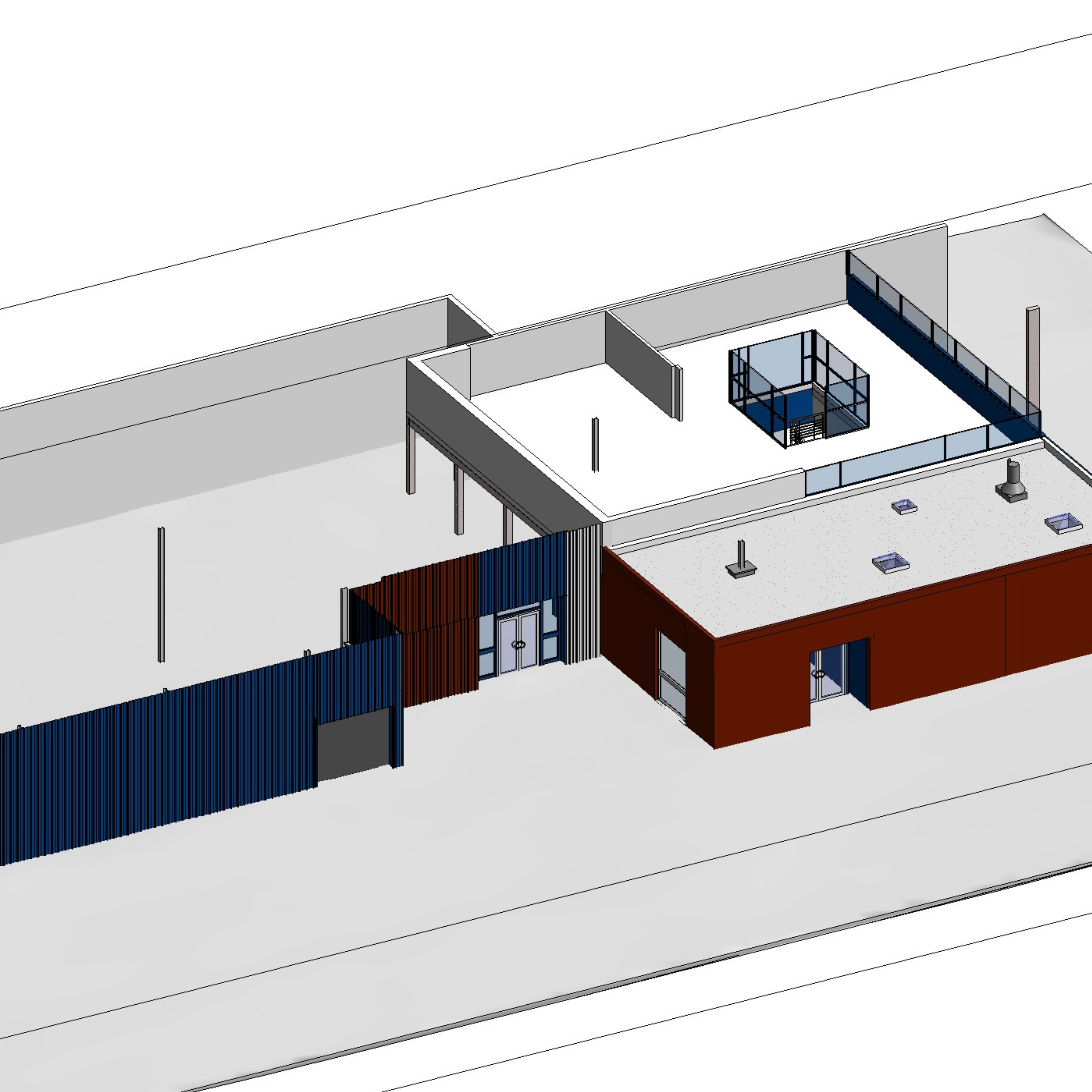 Modélisation 3D Colruyt toit