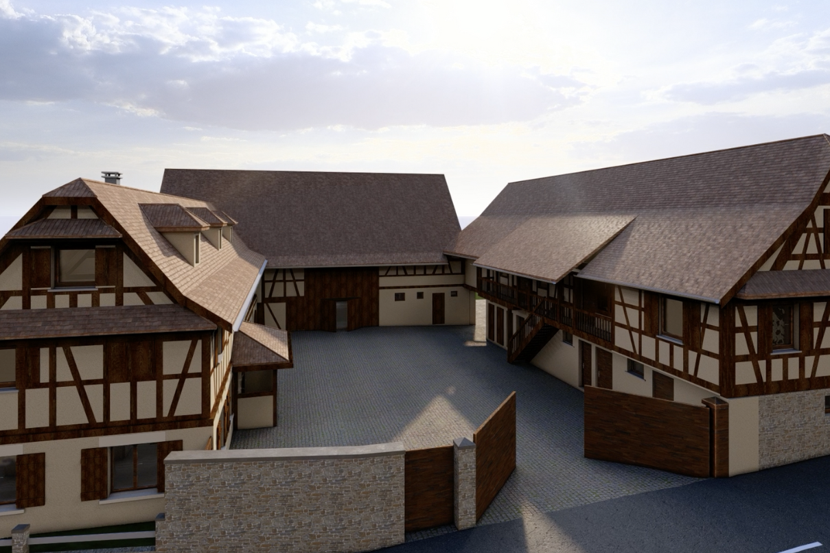 Modélisation 3D d'une ferme en alsace
